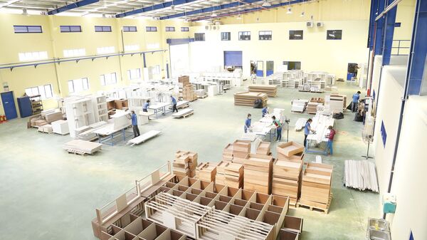 Nhà máy sản xuất gỗ xuất khẩu. - Sputnik Việt Nam