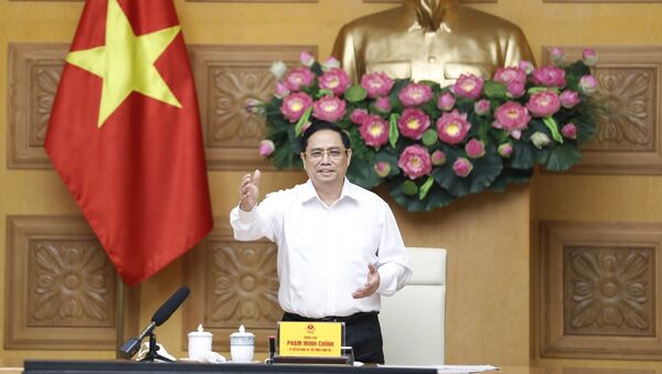 Thủ tướng Phạm Minh Chính làm việc với các đơn vị nghiên cứu, sản xuất vaccine phòng COVID-19 trong nước - Sputnik Việt Nam