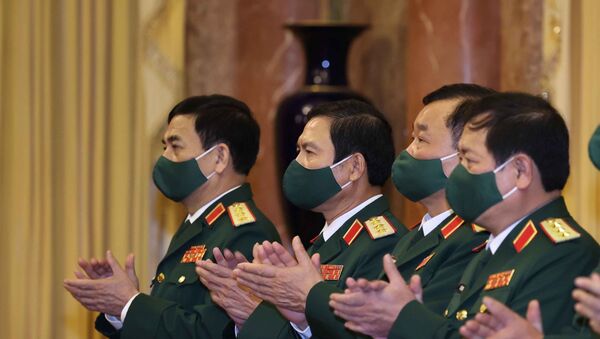  Lãnh đạo Bộ Quốc phòng tham dự buổi lễ.  - Sputnik Việt Nam