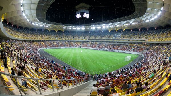 Sân vận động «Arena National» Bucharest (Romania), sẽ tổ chức 4 trận đấu: Áo - Bắc Macedonia (13/6), Ukraina - Bắc Macedonia (17/6), Ukraina - Áo (21/6), vòng 1/8 vào ngày 28/6. - Sputnik Việt Nam