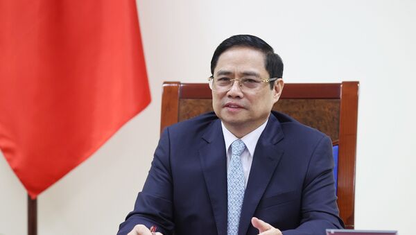 Thủ tướng Phạm Minh Chính điện đàm với Thủ tướng Pháp Jean Castex. - Sputnik Việt Nam