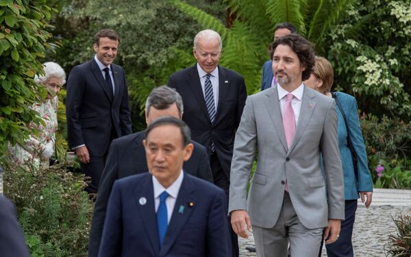 Lãnh đạo các nước Hội nghị Thượng đỉnh G7 tại Cornwall. - Sputnik Việt Nam