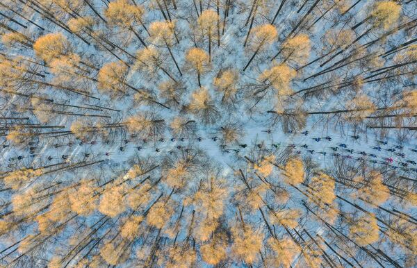 Tác phẩm của nhiếp ảnh gia Trung Quốc Chang XU Trượt tuyết mùa xuân, lọt vào danh sách rút gọn cuộc thi ảnh mang tên Andrey Stenin ở hạng mục Hành tinh của tôi, ảnh đơn - Sputnik Việt Nam