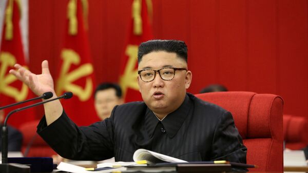 Người đứng đầu CHDCND Triều Tiên Kim Jong-un khai mạc Hội nghị toàn thể lần thứ 3 Ban Chấp hành Trung ương Đảng Công nhân Triều Tiên lần thứ 8 - Sputnik Việt Nam