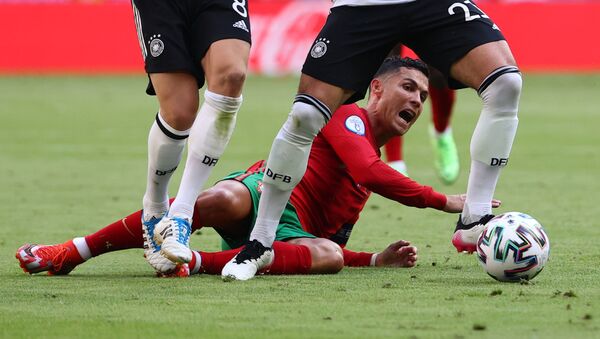 Cristiano Ronaldo trong trận đấu giữa Bồ Đào Nha và Đức - Sputnik Việt Nam