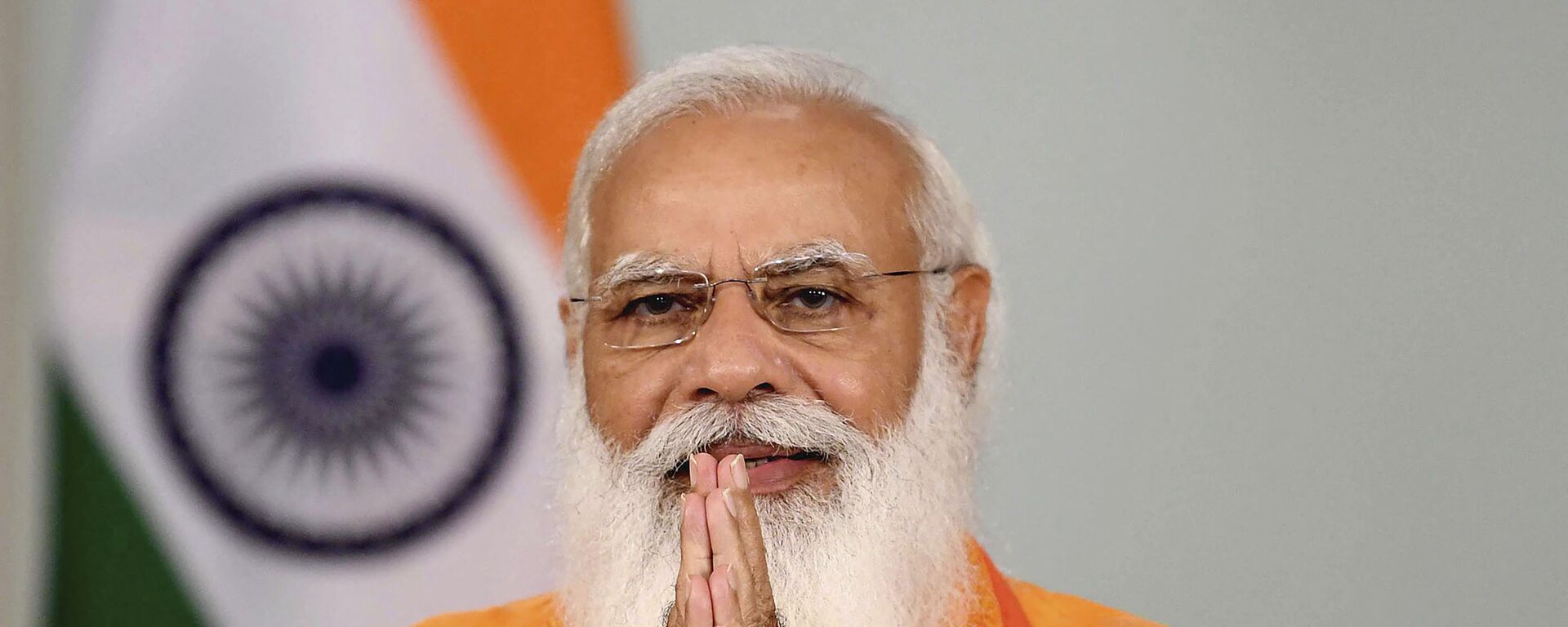 Thủ tướng Ấn Độ Narendra Modi phát biểu tại hội nghị truyền hình trong khuôn khổ chương trình Ngày Quốc tế Yoga ở New Delhi - Sputnik Việt Nam, 1920, 18.09.2021