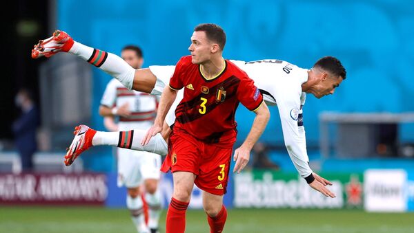 Trận đấu giữa đội tuyển quốc gia Bỉ và Bồ Đào Nha tại Euro 2020 - Sputnik Việt Nam