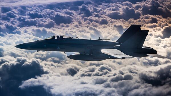 Máy bay chiến đấu F-18 của Phần Lan trong cuộc tập trận Ramstein Alloy của NATO. - Sputnik Việt Nam