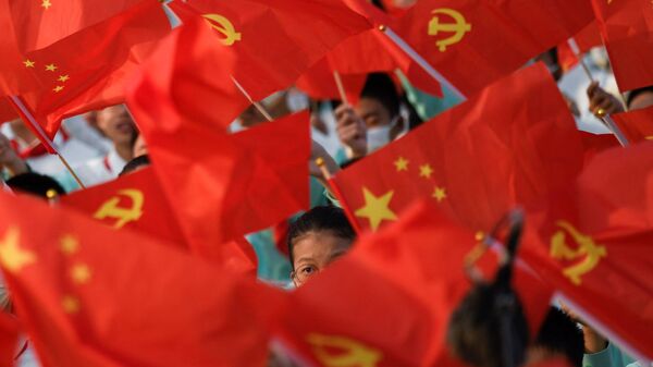 Những người tham dự lễ kỷ niệm 100 năm thành lập Đảng Cộng sản Trung Quốc ở Bắc Kinh - Sputnik Việt Nam