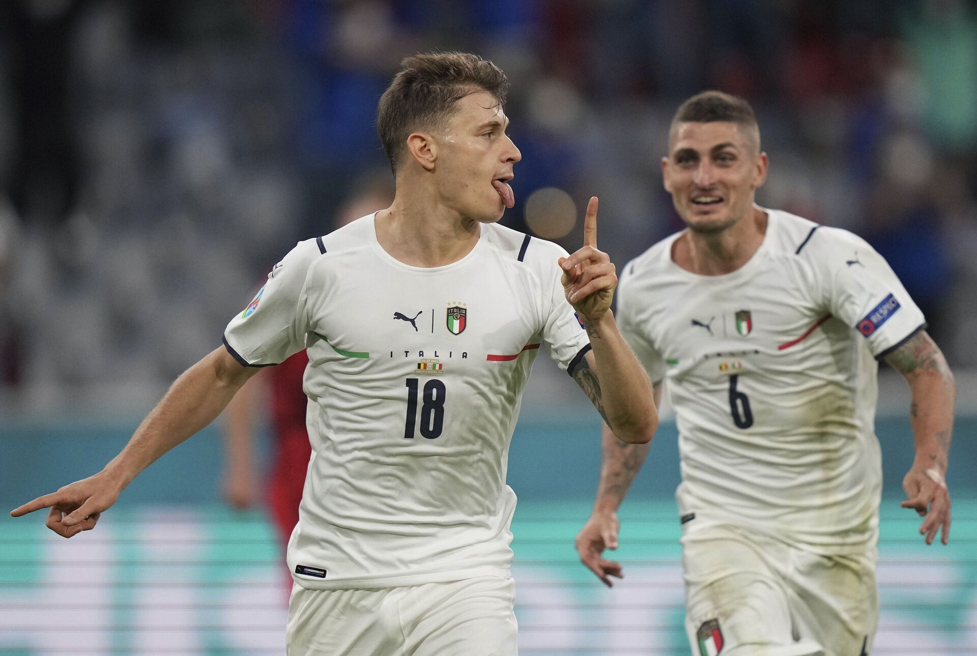 Vòng 1/4 EURO 2020: Đội Ý thắng đội Bỉ với tỷ số 2:1 - Sputnik Việt Nam, 1920, 03.07.2021