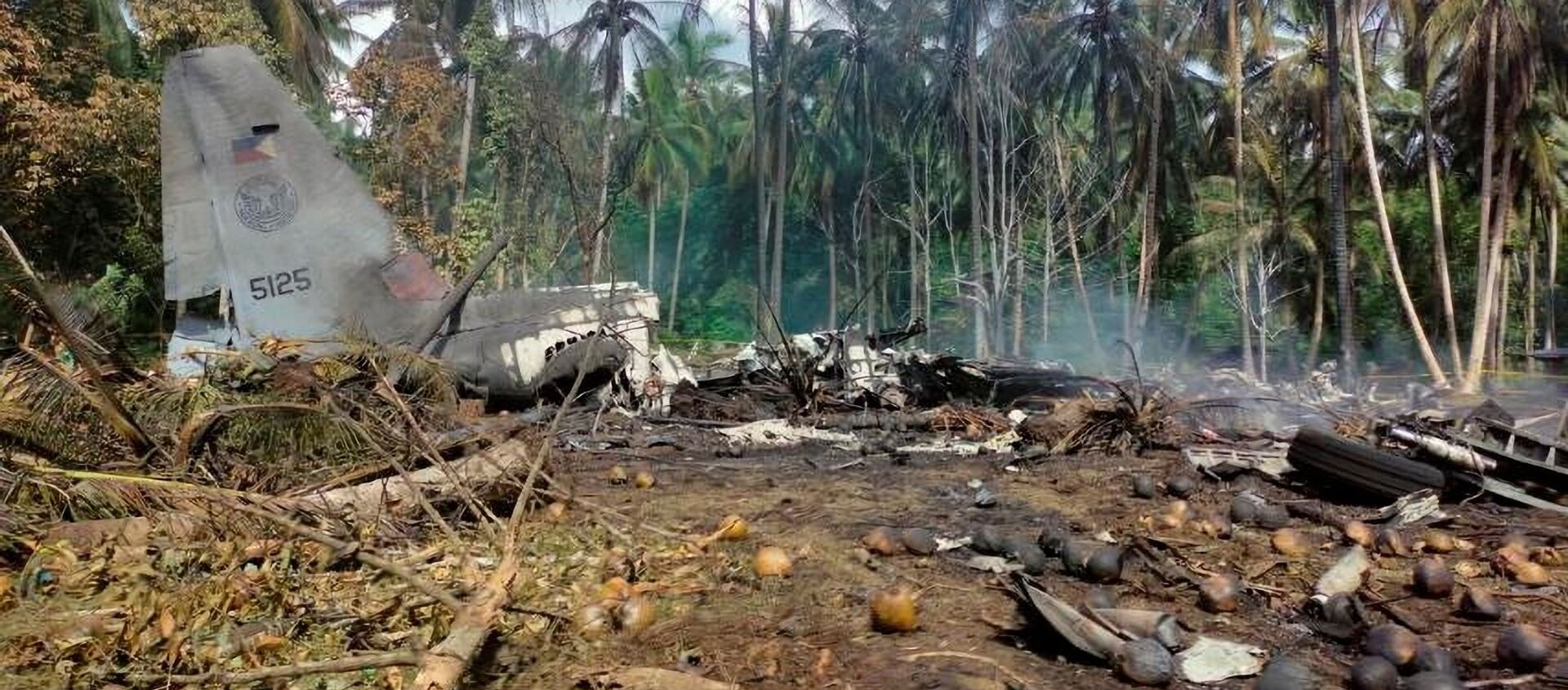 Hiện trường vụ tai nạn máy bay C-130 của Không quân Philippines - Sputnik Việt Nam, 1920, 05.07.2021