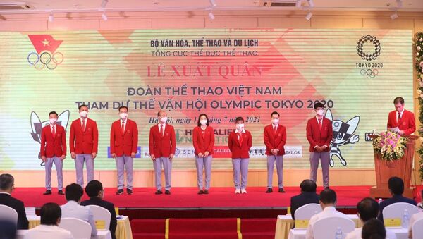 Lễ xuất quân Đoàn Thể thao Việt Nam dự Olympic Tokyo 2020 - Sputnik Việt Nam