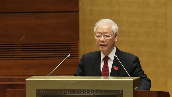 Tổng Bí thư Nguyễn Phú Trọng phát biểu tại Lễ khai mạc Kỳ họp thứ nhất, Quốc hội khóa XV - Sputnik Việt Nam