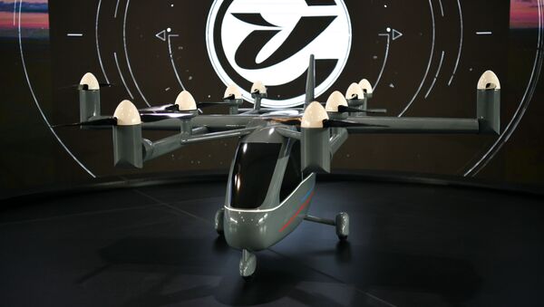 Mô hình máy bay vận tải-chở khách không người lái được giới thiệu tại Hội chợ MAKS-2021 - Sputnik Việt Nam