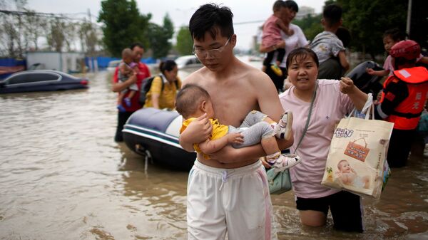 Lũ lụt ở tỉnh Hà Nam, Trung Quốc - Sputnik Việt Nam