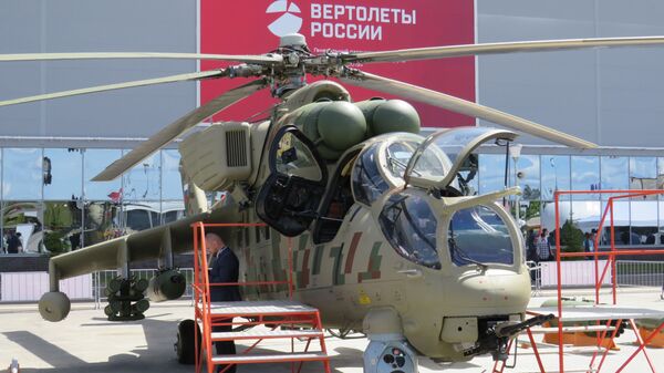 Máy bay trực thăng Mi-35P tại MAKS-2021 - Sputnik Việt Nam