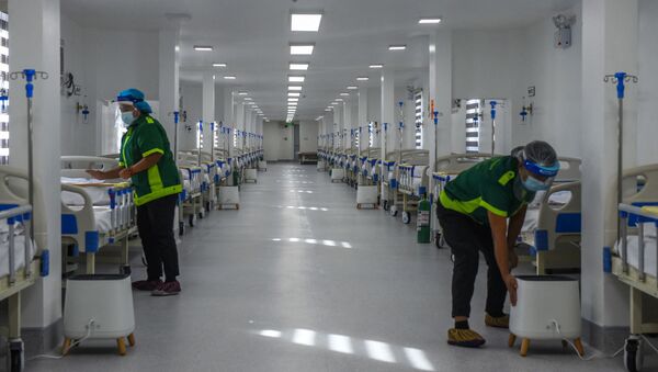 Bệnh viện dã chiến dành điều trị cho người mắc coronavirus ở Manila, Philippines - Sputnik Việt Nam