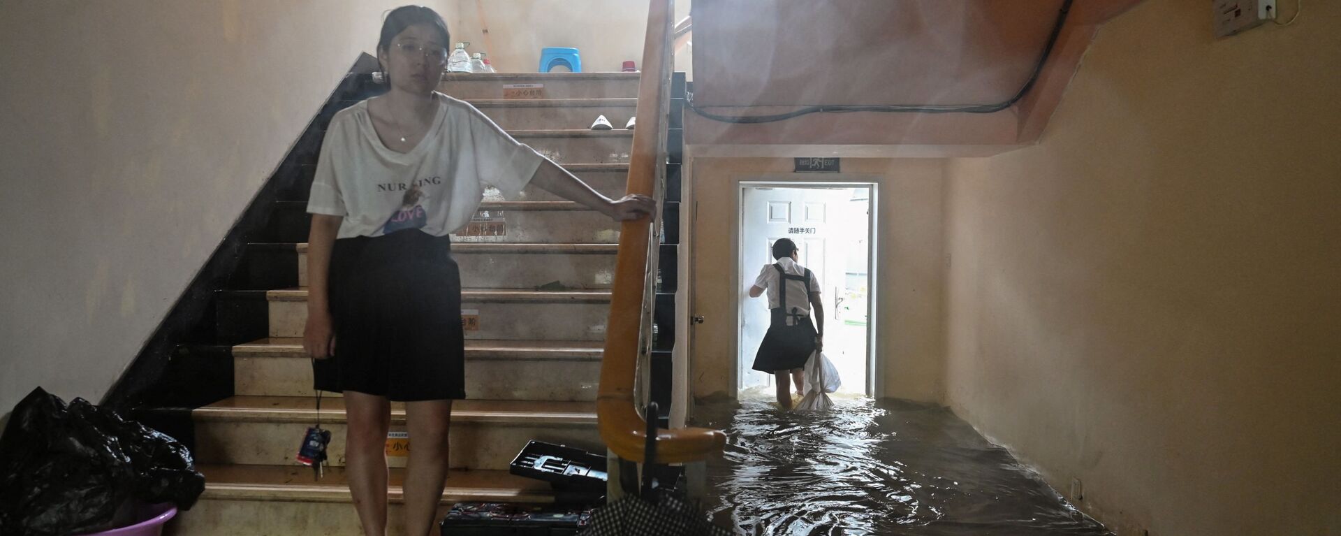 Khách sạn ở Trung Quốc bị ngập lụt do bão Yinfa - Sputnik Việt Nam, 1920, 02.11.2022
