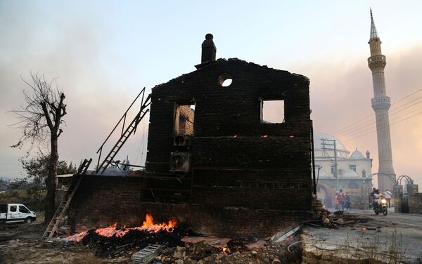 Ngôi nhà bị cháy ở Manavgat, Thổ Nhĩ Kỳ - Sputnik Việt Nam
