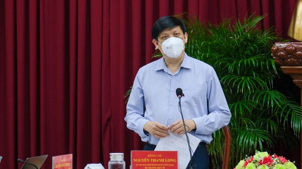 Bộ trưởng Bộ Y tế Nguyễn Thanh Long phát biểu tại buổi làm việc. - Sputnik Việt Nam