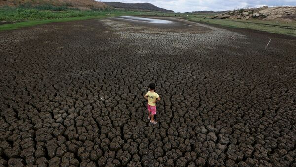 Đáy cạn khô nứt nẻ của hồ chứa Boqueirao ở Brazil - Sputnik Việt Nam
