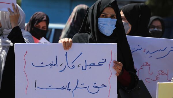 Cuộc biểu tình của phụ nữ ở Herat, Afghanistan - Sputnik Việt Nam