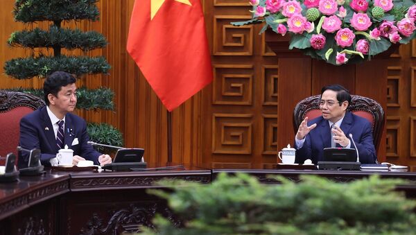 Thủ tướng Phạm Minh Chính tiếp Bộ trưởng Quốc phòng Nhật Bản Kishi Nobuo - Sputnik Việt Nam