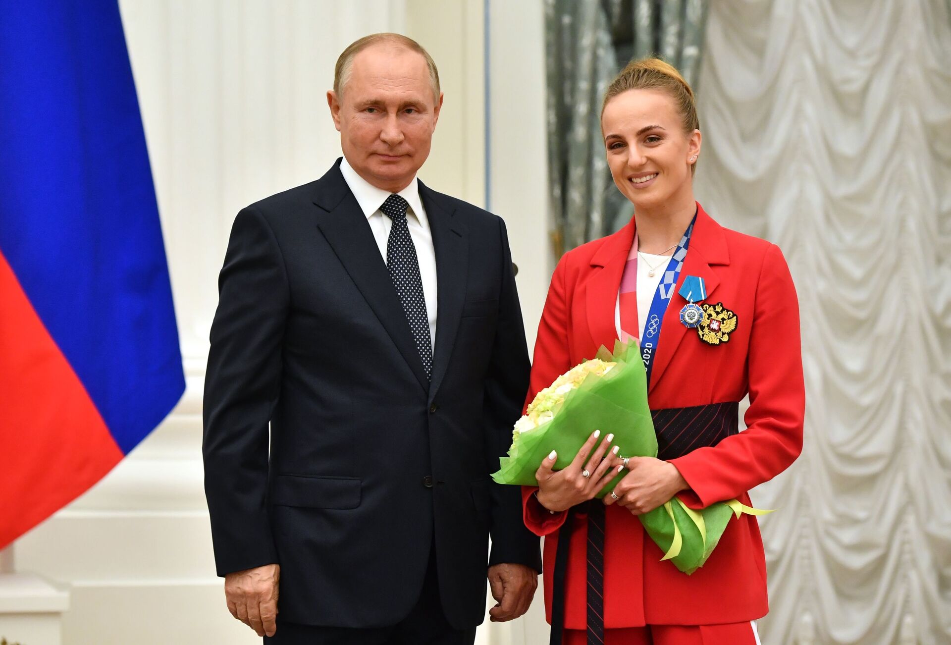 Vladimir Putin trao giải thưởng nhà nước cho các vận động viên Nga đã giành huy chương vàng tại Thế vận hội Tokyo - Sputnik Việt Nam, 1920, 05.10.2021