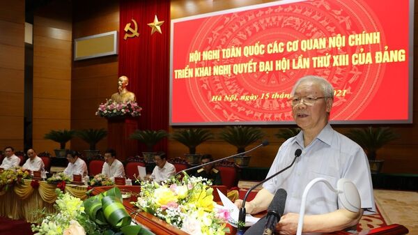 Tổng Bí thư Nguyễn Phú Trọng phát biểu chỉ đạo hội nghị - Sputnik Việt Nam