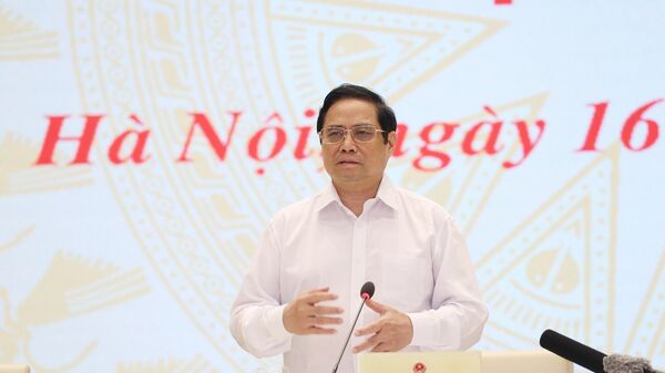 Thủ tướng Phạm Minh Chính phát biểu kết luận hội nghị - Sputnik Việt Nam
