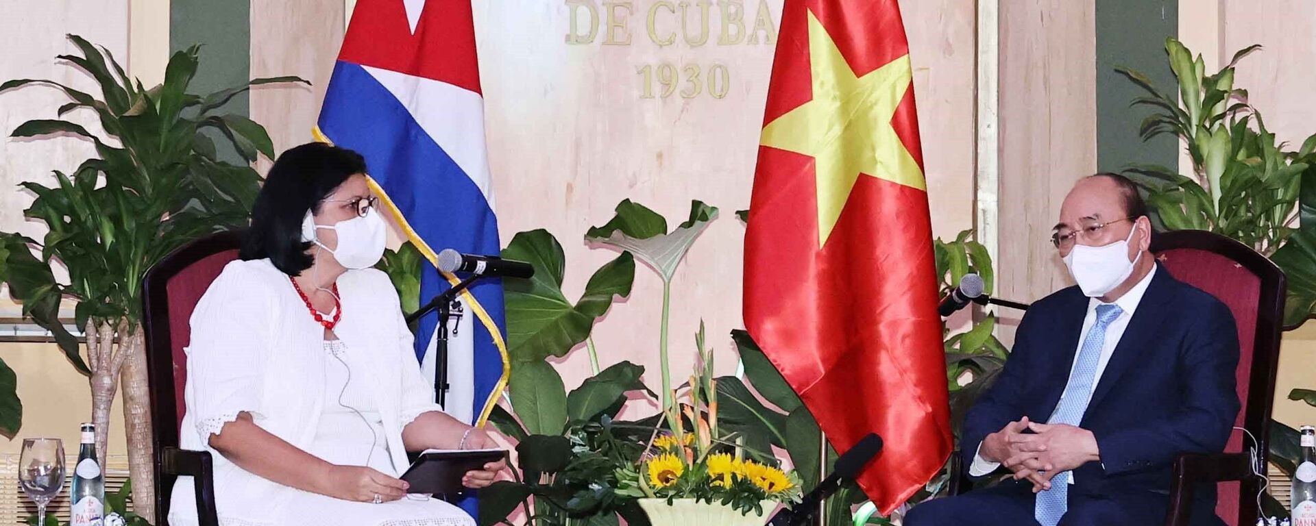 Chủ tịch nước Nguyễn Xuân Phúc tiếp Phó Chủ tịch thứ nhất Viện Cuba hữu nghị với các dân tộc (ICAP) Noemi Rabaza Fernandez - Sputnik Việt Nam, 1920, 19.09.2021