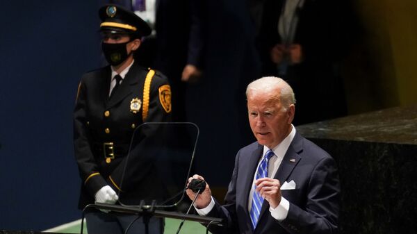 Tổng thống Joe Biden tại phiên họp thường niên lần thứ 76 của Đại hội đồng Liên Hợp Quốc - Sputnik Việt Nam