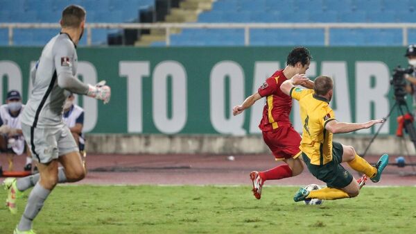 Trận đấu ở lượt trận thứ 2 giữa Việt Nam và Australia sẽ diễn ra ngày 7/9 trên sân vận động quốc gia Mỹ Đình. - Sputnik Việt Nam