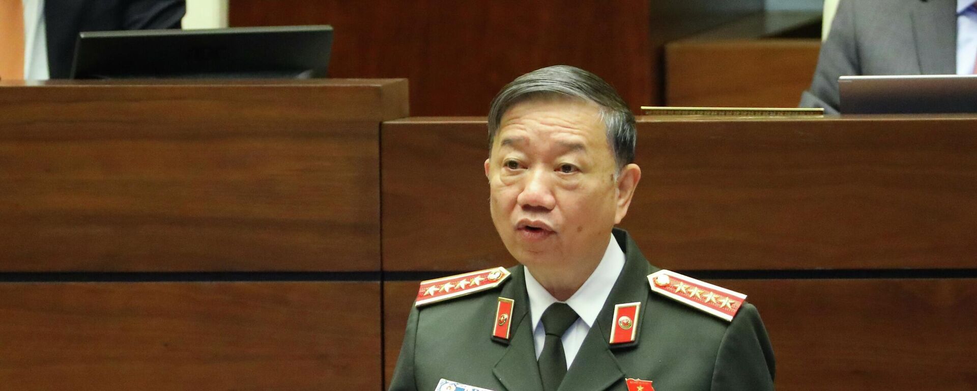 Bộ trưởng Bộ Công an Tô Lâm phát biểu giải trình, làm rõ một số vấn đề đại biểu Quốc hội nêu - Sputnik Việt Nam, 1920, 01.12.2021