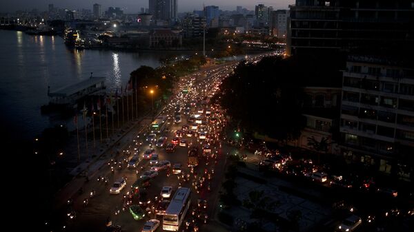 Cảnh phố đông trong giờ cao điểm ở TP. Hồ Chí Minh - Sputnik Việt Nam
