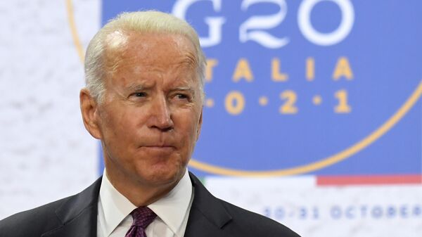 Tổng thống Hoa Kỳ Joe Biden tại cuộc họp báo về kết quả hội nghị thượng đỉnh G20 ở Rome - Sputnik Việt Nam