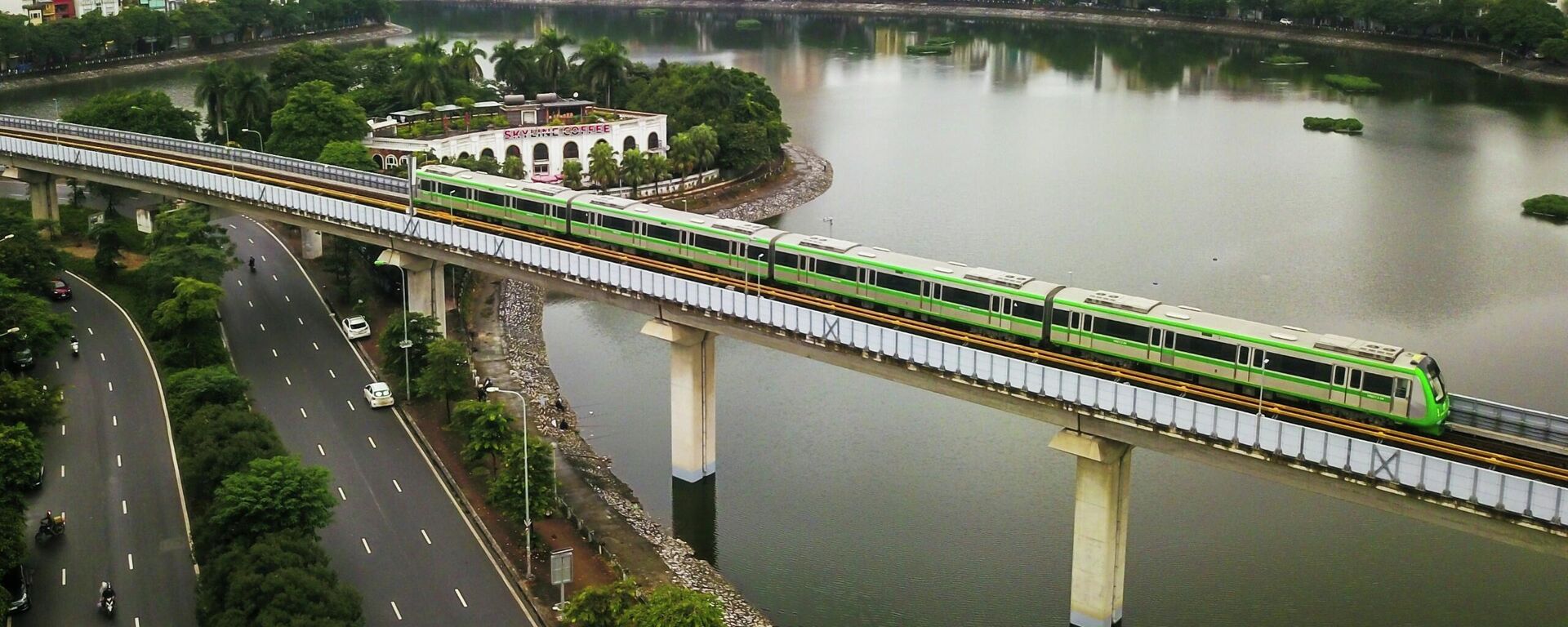 Đường sắt đô thị Cát Linh - Hà Đông có chiều dài tuyến đi trên cao là 13,5 km với 12 nhà ga.  - Sputnik Việt Nam, 1920, 02.11.2021