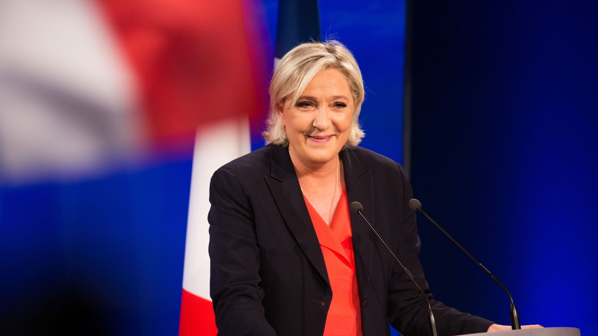 Marine Le Pen, lãnh đạo đảng chính trị Mặt trận Quốc gia Pháp, tại sự kiện sau cuộc bỏ phiếu vòng hai của cuộc bầu cử Tổng thống Pháp - Sputnik Việt Nam, 1920, 24.05.2023
