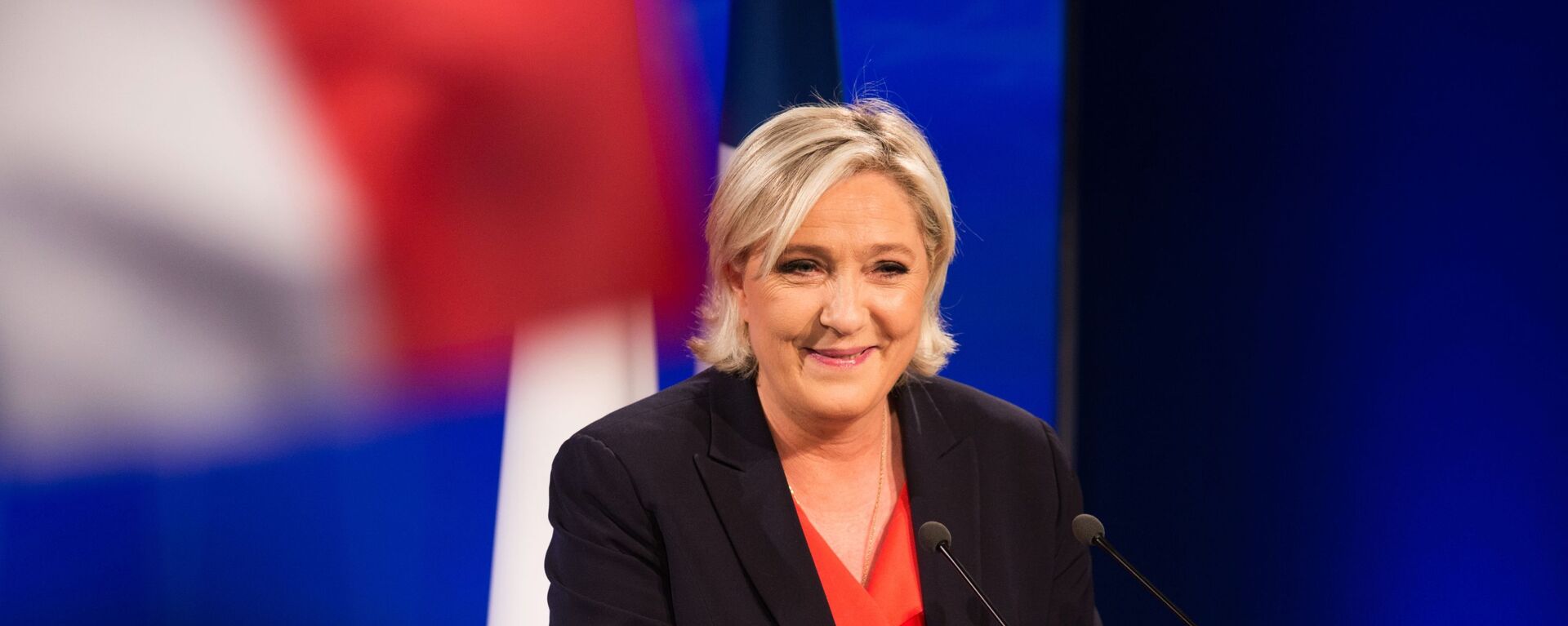 Marine Le Pen, lãnh đạo đảng chính trị Mặt trận Quốc gia Pháp, tại sự kiện sau cuộc bỏ phiếu vòng hai của cuộc bầu cử Tổng thống Pháp - Sputnik Việt Nam, 1920, 24.05.2023