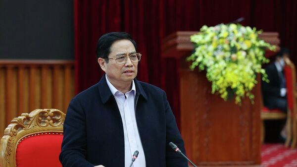 Thủ tướng Phạm Minh Chính phát biểu tại buổi làm việc - Sputnik Việt Nam