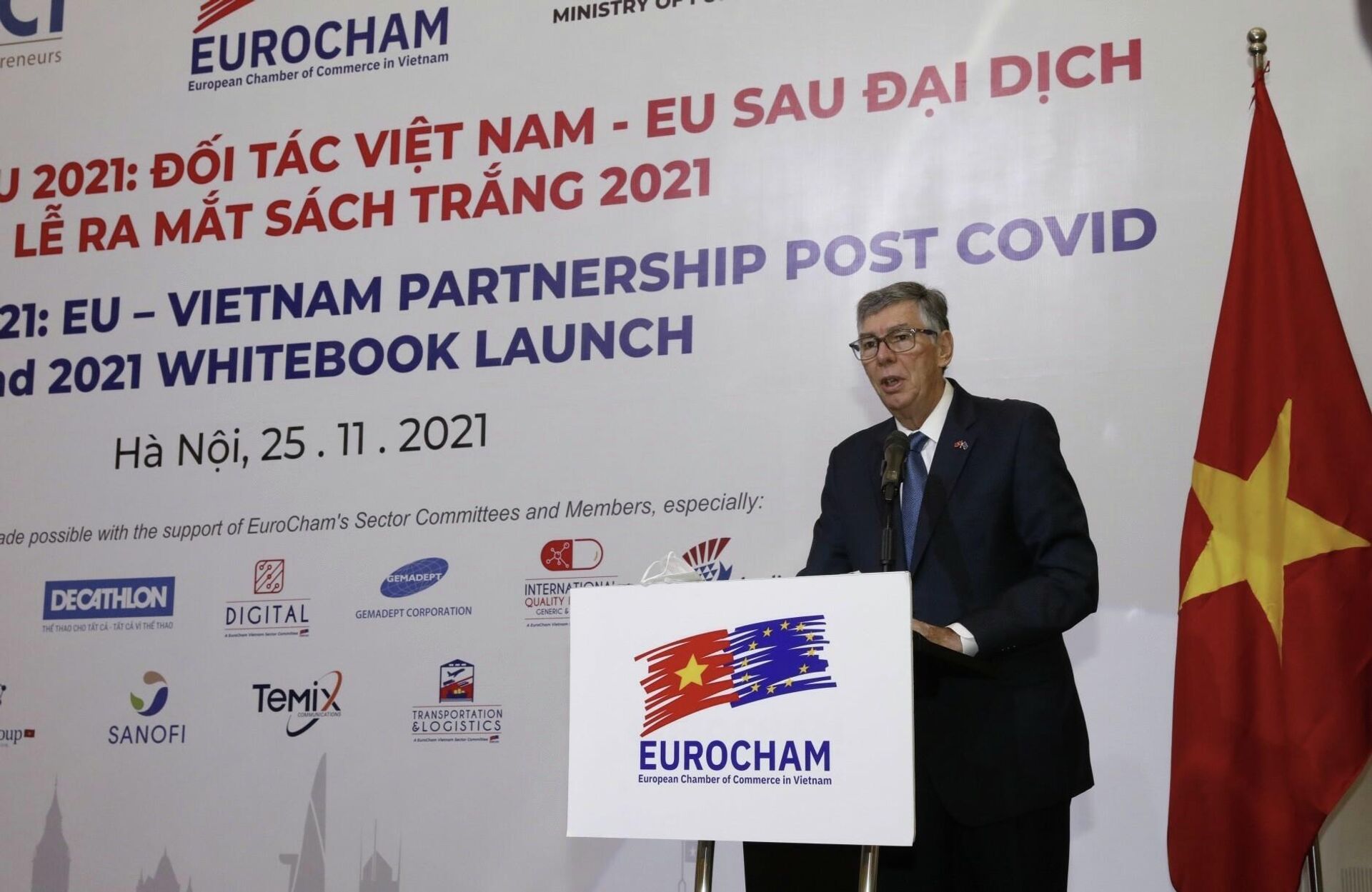Chủ tịch EuroCham Alain Cany phát biểu tại diễn đàn - Sputnik Việt Nam, 1920, 26.11.2021