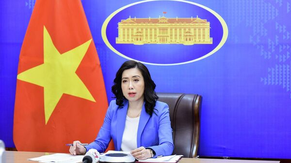Người phát ngôn Bộ Ngoại giao Lê Thị Thu Hằng chủ trì Họp báo Bộ Ngoại giao tháng 10 - Sputnik Việt Nam