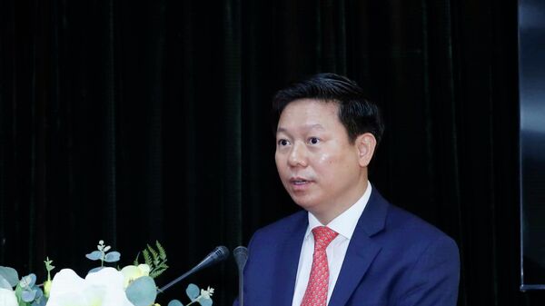 Phó trưởng Ban Tuyên giáo Trung ương Trần Thanh Lâm phát biểu nhận nhiệm vụ - Sputnik Việt Nam
