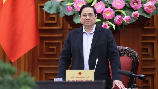 Thủ tướng Phạm Minh Chính họp trực tuyến với các tỉnh khu vực miền Trung và Tây Nguyên đang chịu ảnh hưởng của bão lũ - Sputnik Việt Nam
