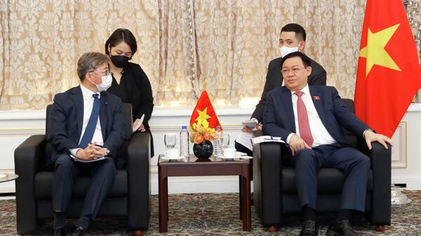 Chủ tịch Quốc hội Vương Đình Huệ tiếp tiếp lãnh đạo một số tập đoàn kinh tế của Hàn Quốc - Sputnik Việt Nam