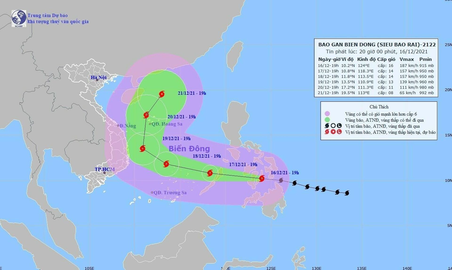 Siêu bão Rai đổ bộ vào Biển Đông - Sputnik Việt Nam, 1920, 17.12.2021