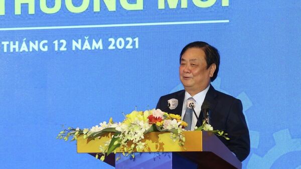 Bộ trưởng Bộ Nông nghiệp và Phát triển nông thôn Lê Minh Hoan phát biểu tại Diễn đàn - Sputnik Việt Nam