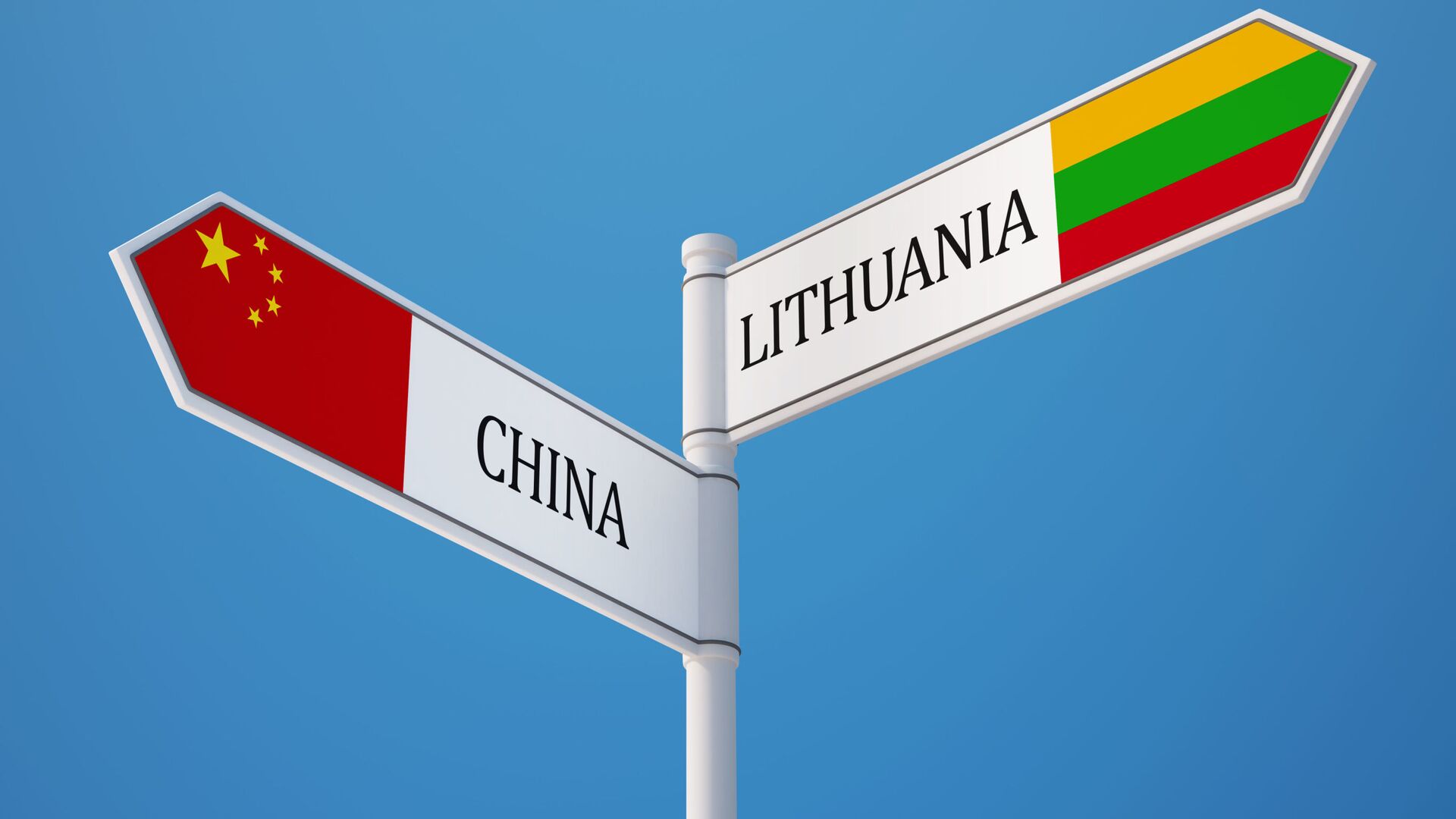 Con trỏ với cờ của Trung Quốc và Lithuania - Sputnik Việt Nam, 1920, 28.12.2021