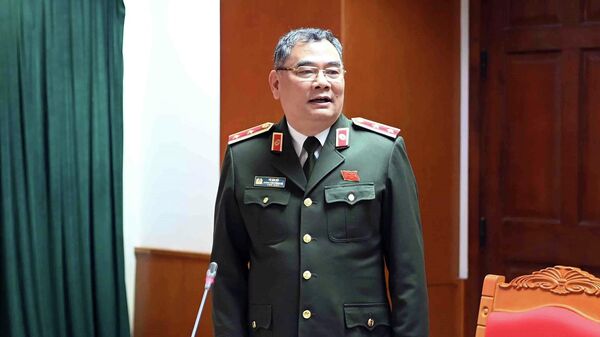 Trung tướng Tô Ân Xô, Chánh Văn phòng, Người phát ngôn Bộ Công an phát biểu - Sputnik Việt Nam