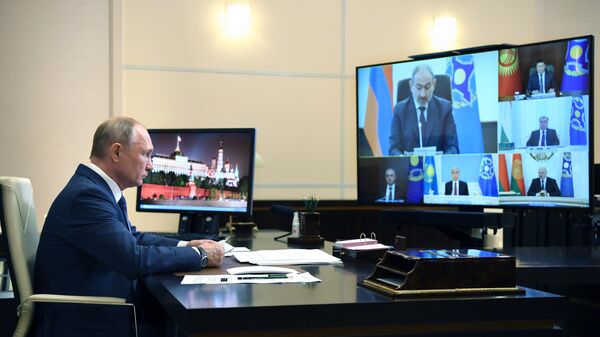 Tổng thống Nga V.Putin đã chủ trì phiên họp của Hội đồng An ninh Tập thể CSTO - Sputnik Việt Nam